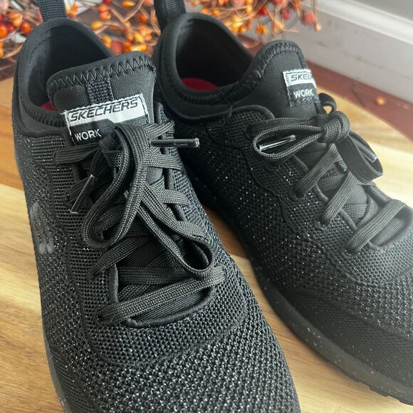 Skechers Work Womens Bulkin 108033– Balran Comp Toe Sneaker Sz 8 Black - Picture 4 of 11